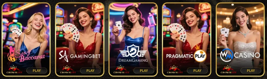 Crown155 live casino tables